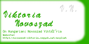 viktoria novoszad business card